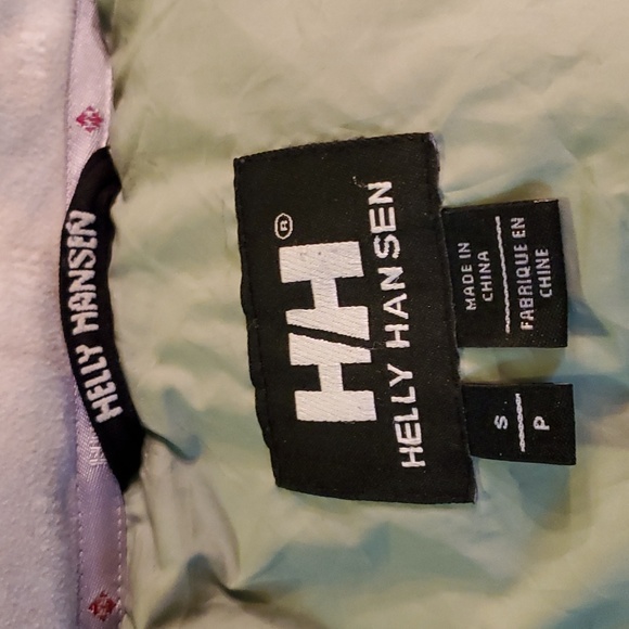 Helly Hansen Puffer Jacket with Detachable Hood Inside Pockets Green Size S - Picture 9 of 13